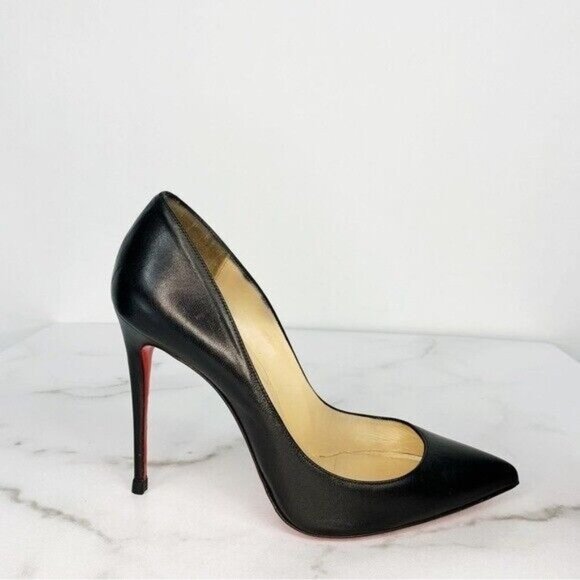Christian Louboutin Black Nappa Leather Pigalle Follies Pumps 100mm 39.5 - Picture 10 of 16